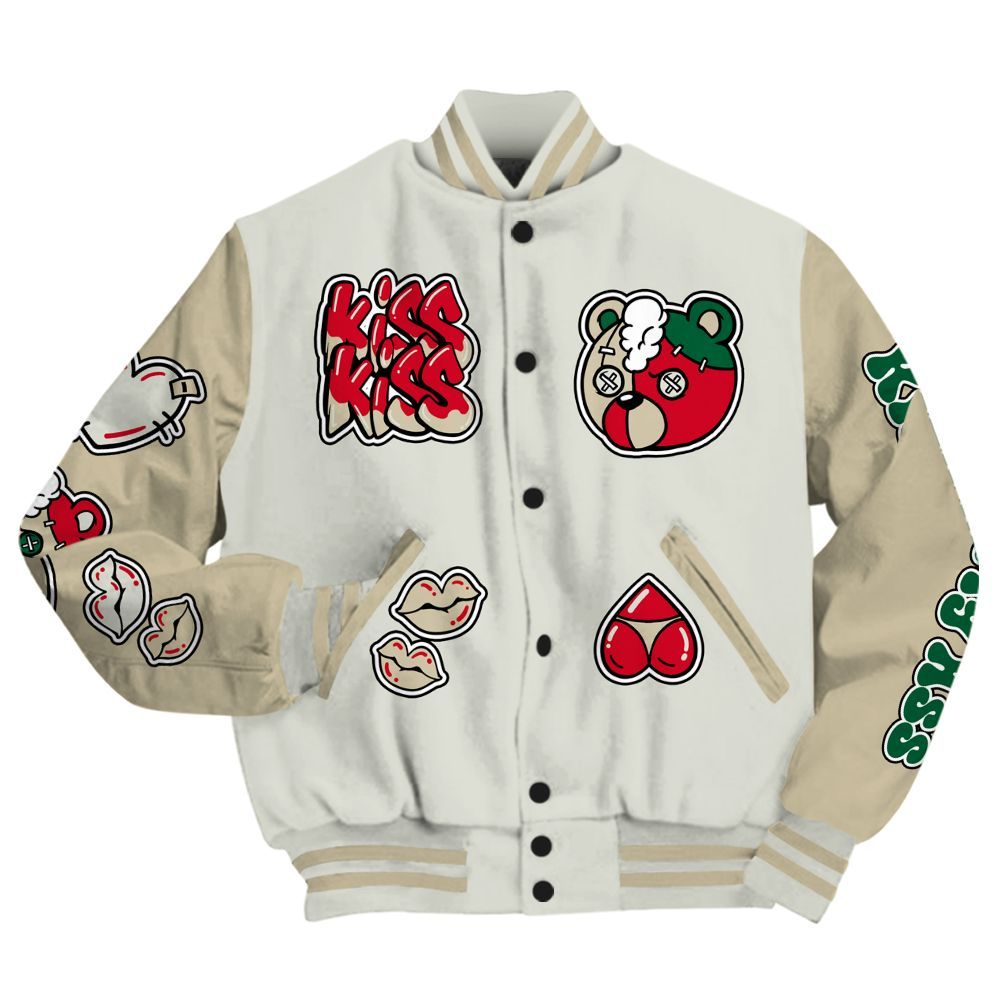 Varsity Jacket To Match El Grito 5s - Kiss My Hugz All Over Print