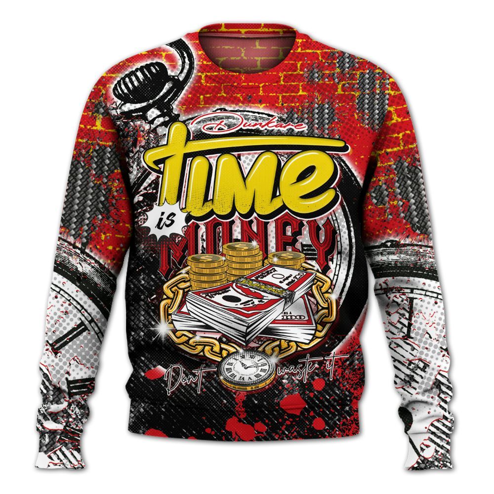 Sweatshirt To Match Ferrari 14s - Dirty Time Is Money All Over Print