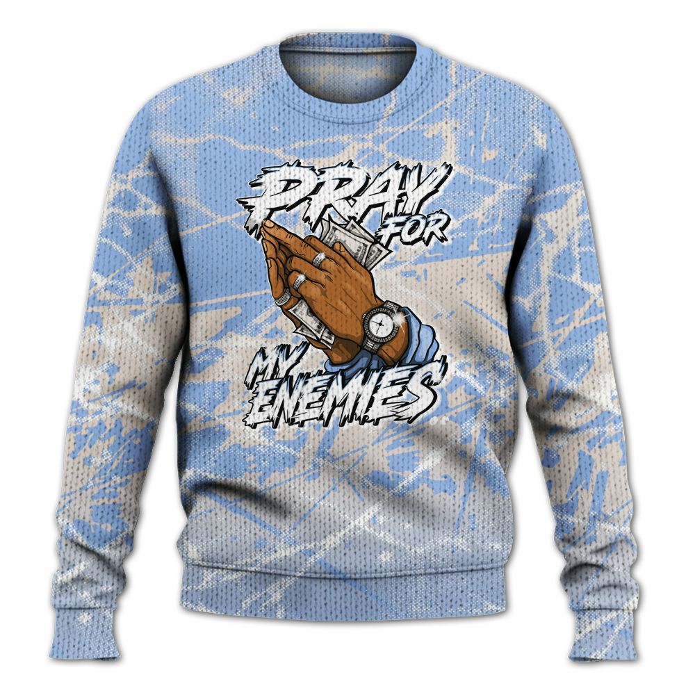 Knitted Sweater To Match Air Max 1 Royal Pulse - Prayed For Enemies Graphic