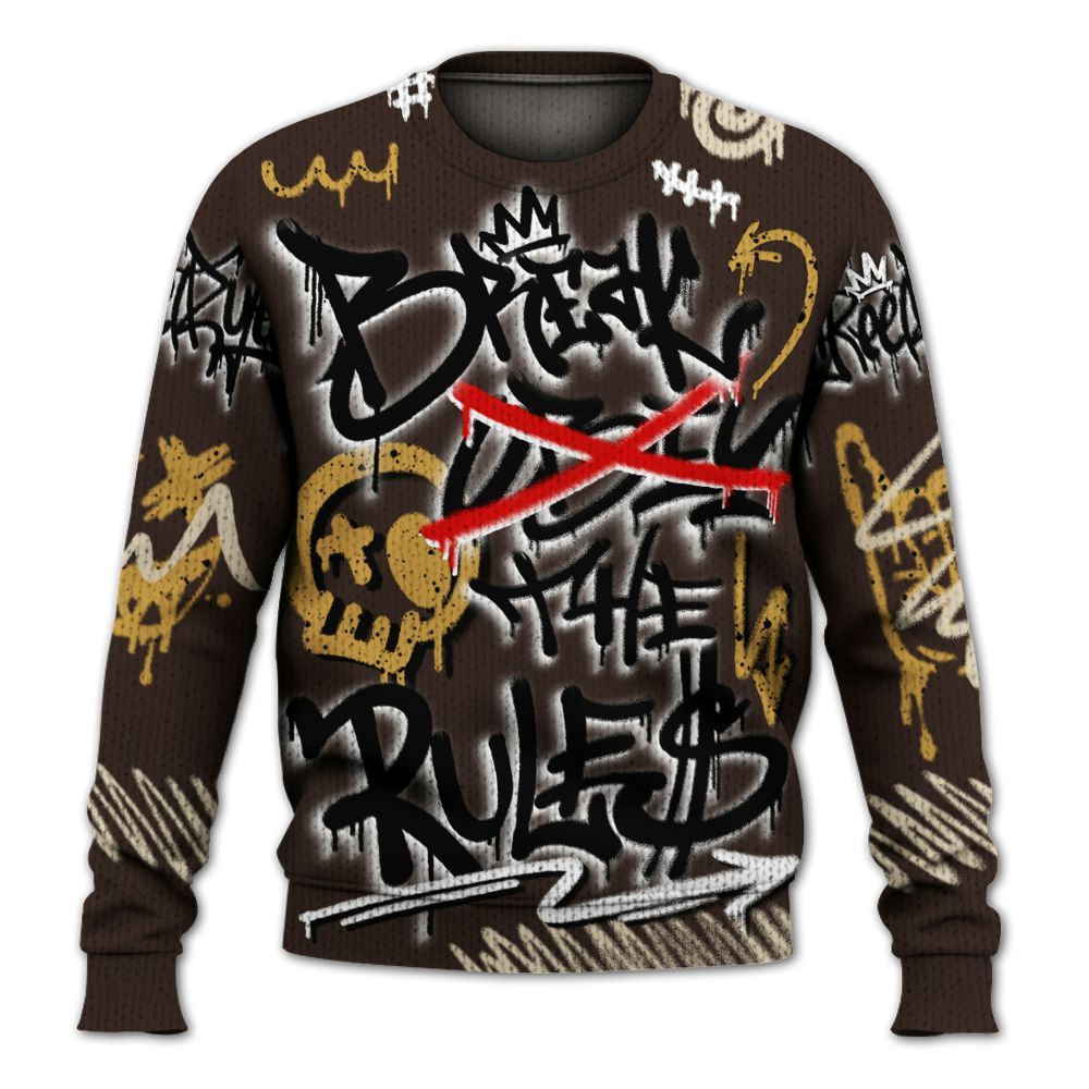 Knitted Sweater To Match 2025 Retro Earth 5s - Break Rules Streetwear