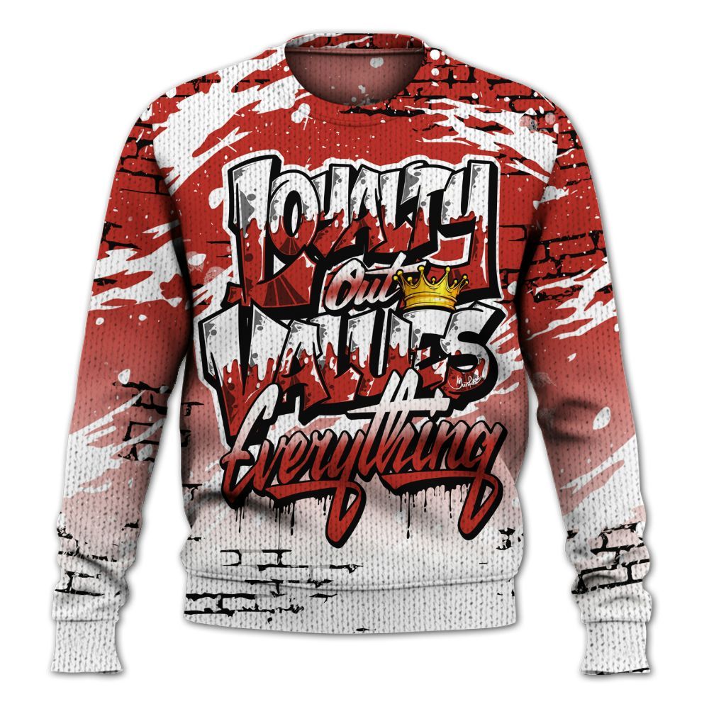 Knitted Sweater To Match Dunk Low St. Johns - Values Of Loyalty Drip