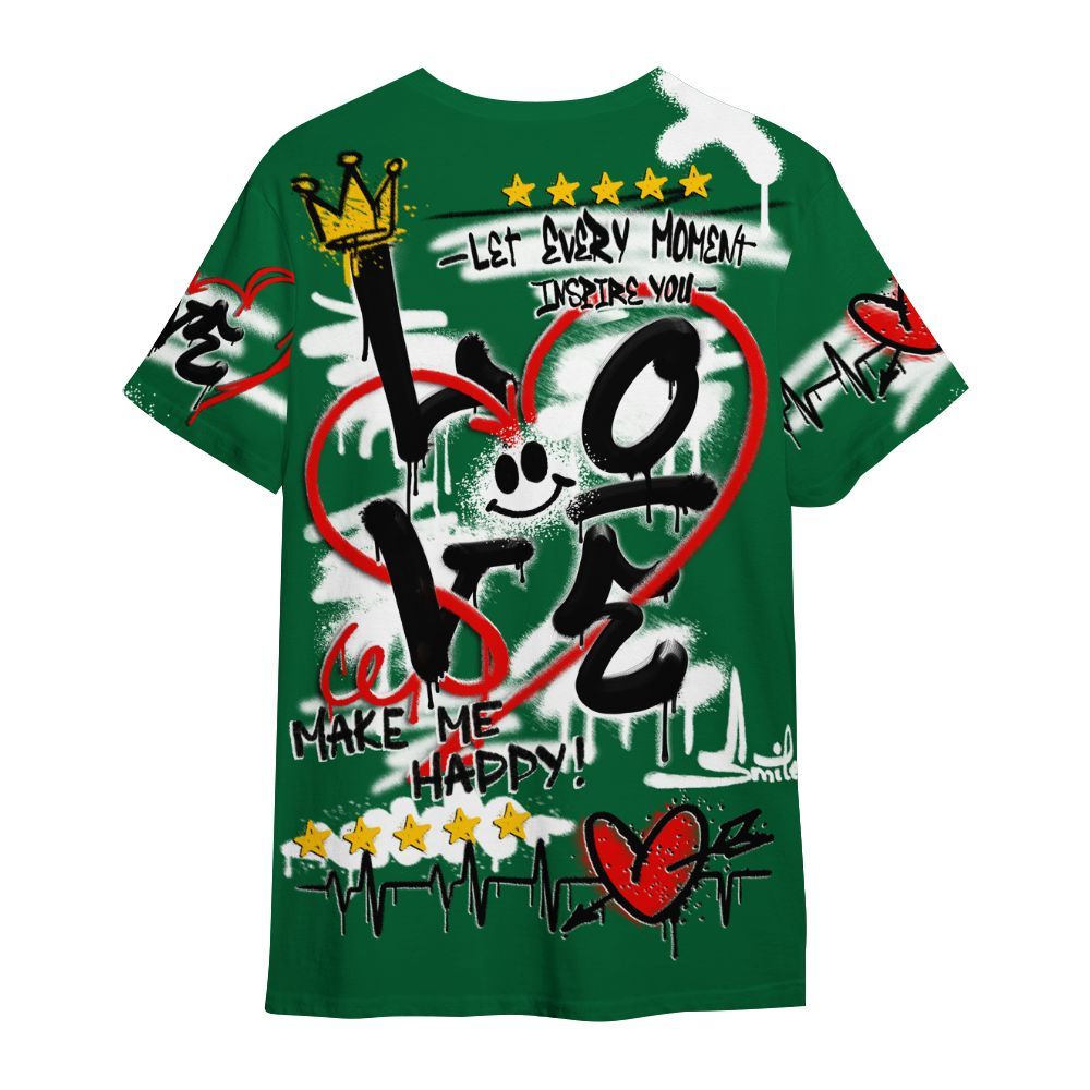 Shirt To Match Bucks 12s - Happy Love Beats Graffiti Streetwear All Over Print