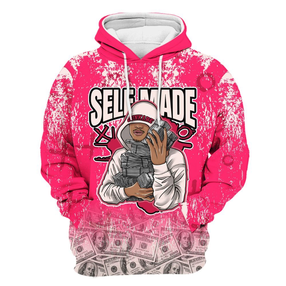 Hoodie To Match A'One Pink Aura - Selfmade Unique Grunge All Over Print