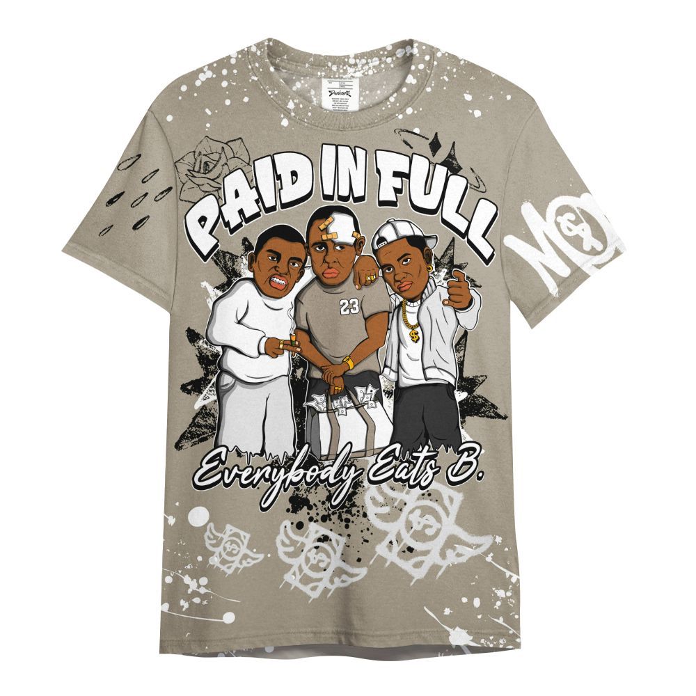 Shirt To Match High OG Khaki 1s - Everybody Paid In Full Crayon All Over Print