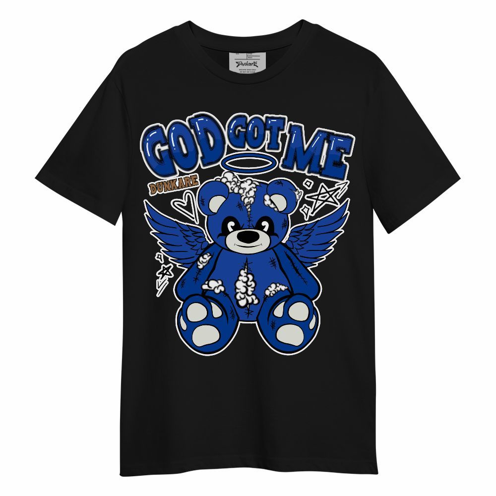 Shirt To Match Dunk High Racer Blue - Gods Guides Me Bear Unisex Shirt
