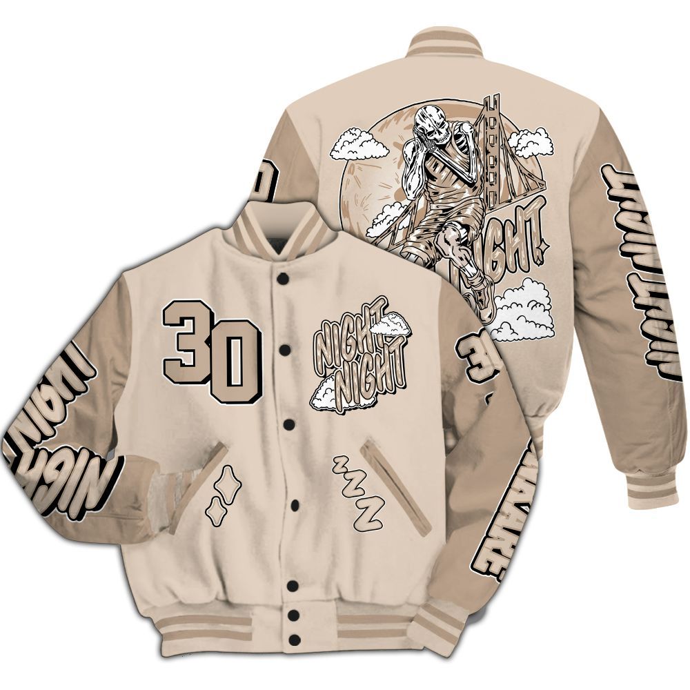 Varsity Jacket To Match Untouchable And Moments Cream - Seeya Skeleton All Over Print