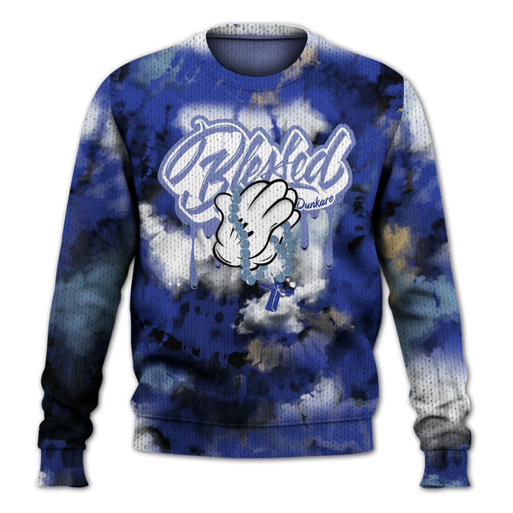 Knitted Sweater To Match Air 180 Concord - God Blessed Tie Dye