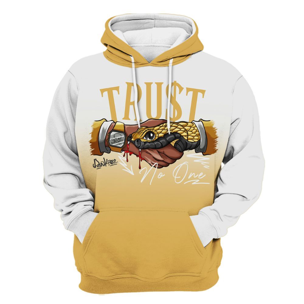 Hoodie To Match Retro Light Ginger 14s - Snake Trust No One Drip All Over Print