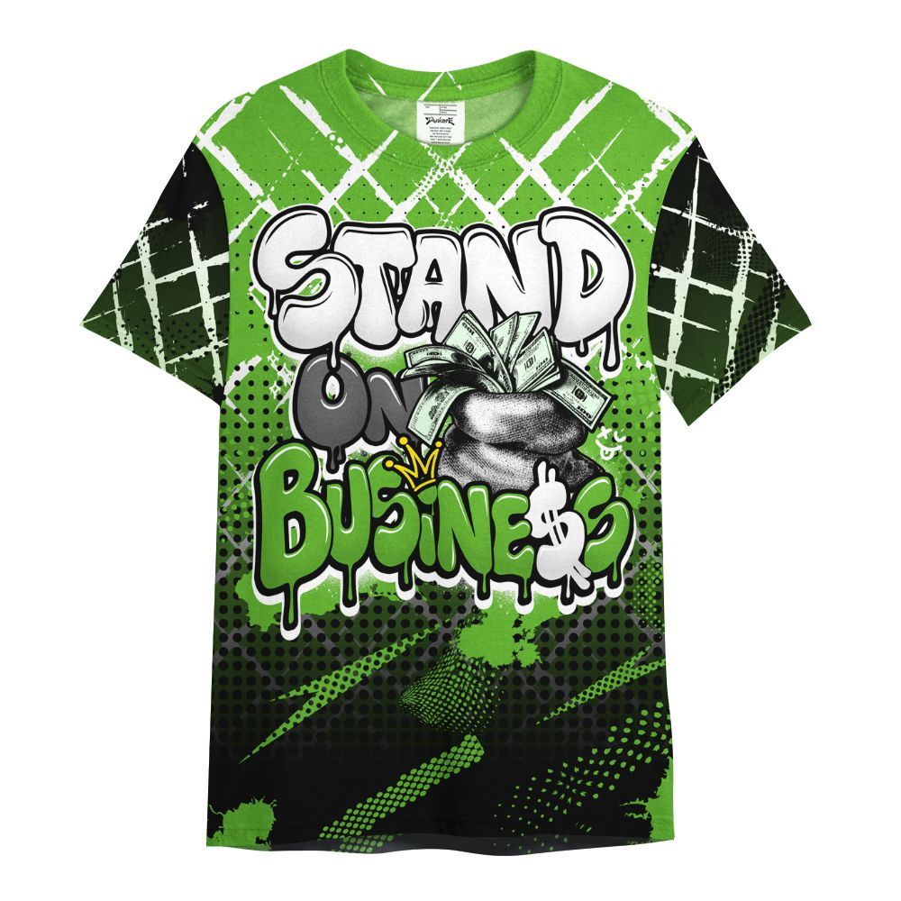 Shirt To Match Air Foamposite One Volt - Halftone Stand Business Dripping All Over Print