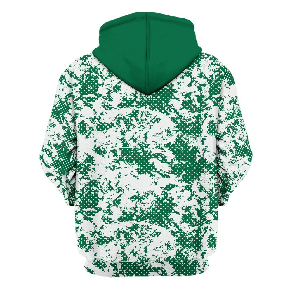 Hoodie To Match Pine Green 4s - Show Me The Money Retro All Over Print