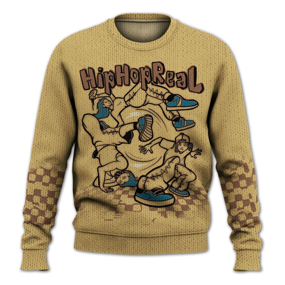 Knitted Sweater To Match Retro Cacao Wow 4s - Feel Life Street Style