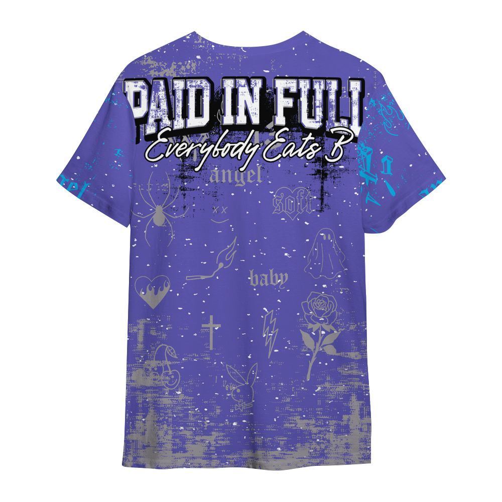 Shirt To Match Retro Aqua 8s - Paid In Full Money All Over Print