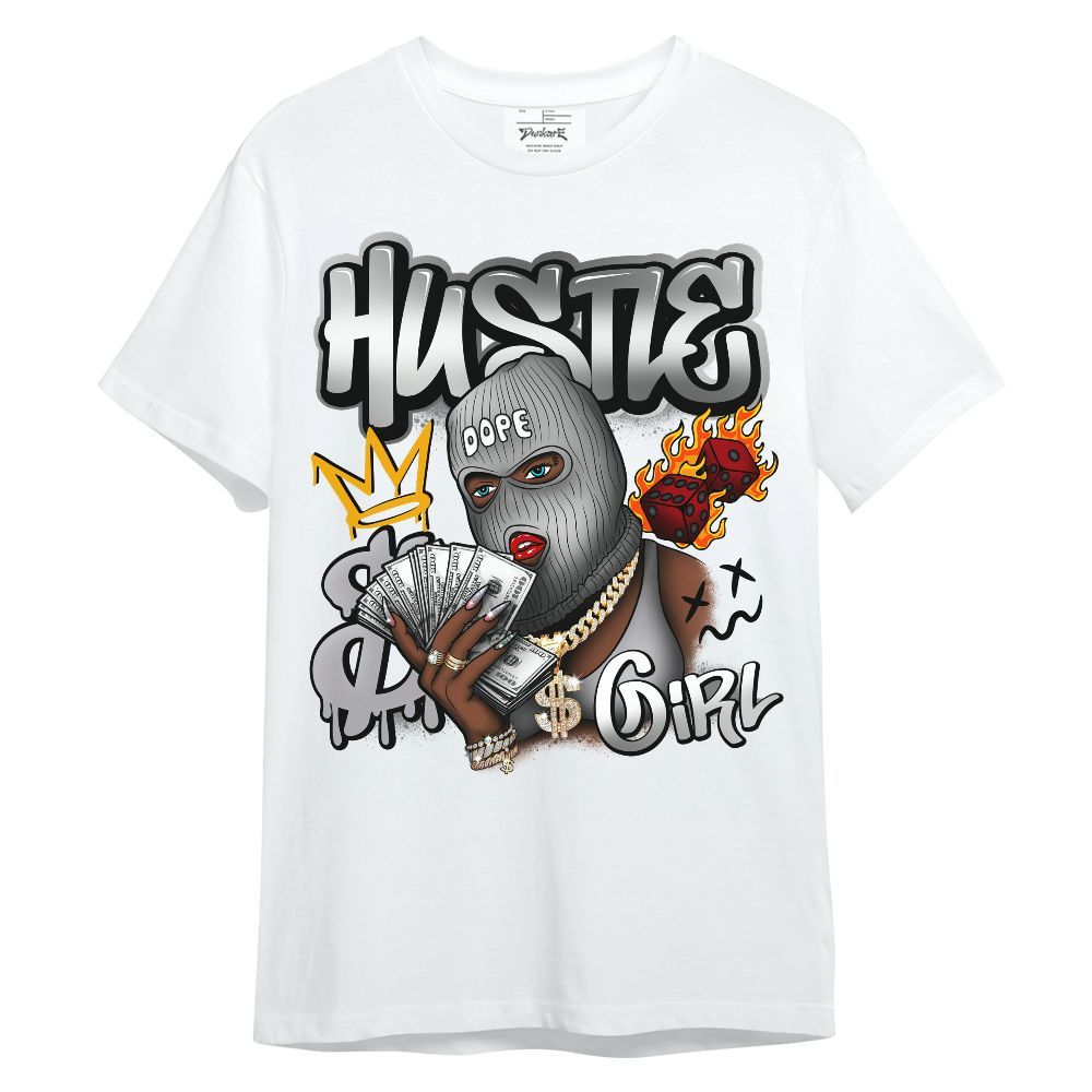 Shirt To Match Metallic Silver 14s - Money Hustles Girl Streetwear Unisex Shirt