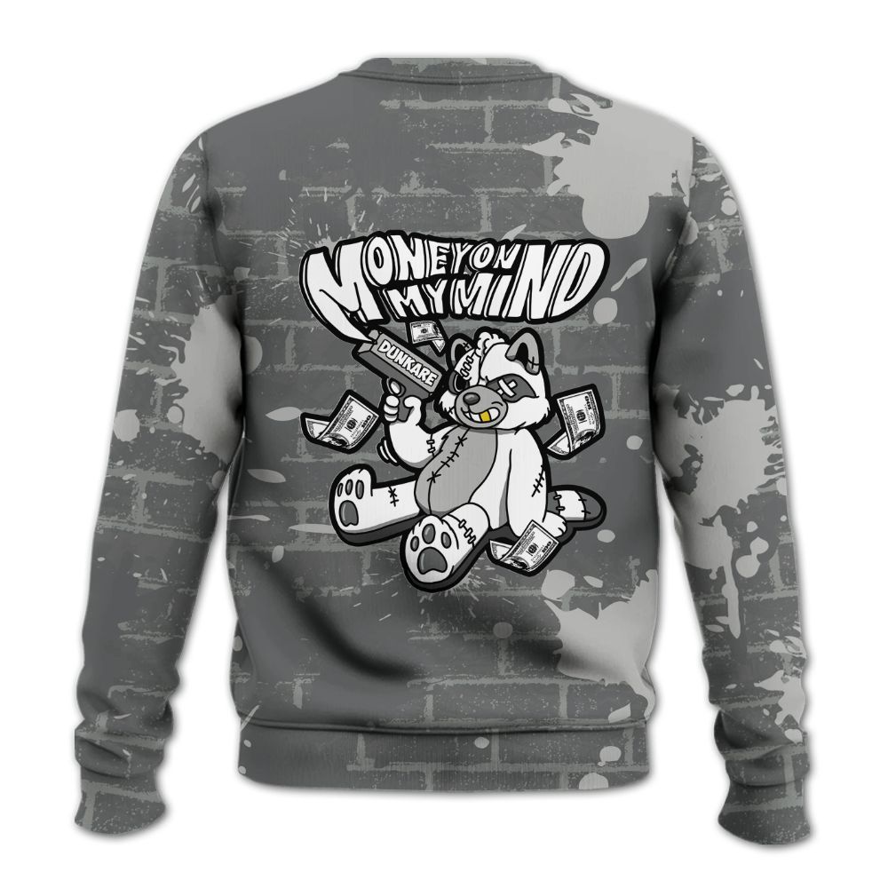 Sweatshirt To Match Retro Wet Cement 4s - Money On My Mind Raccoon Brick All Over Print