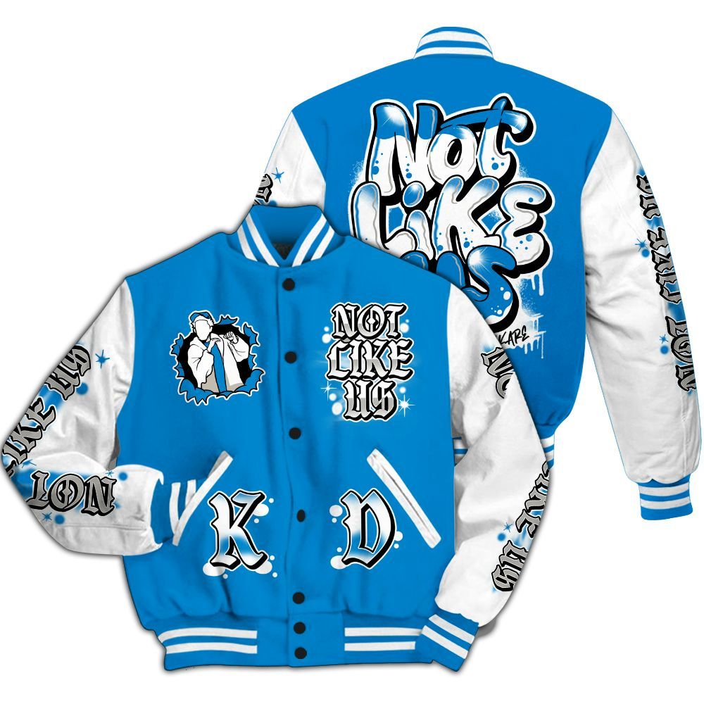 Varsity Jacket To Match Military Blue 4s - None Like Us Graphic All Over Print