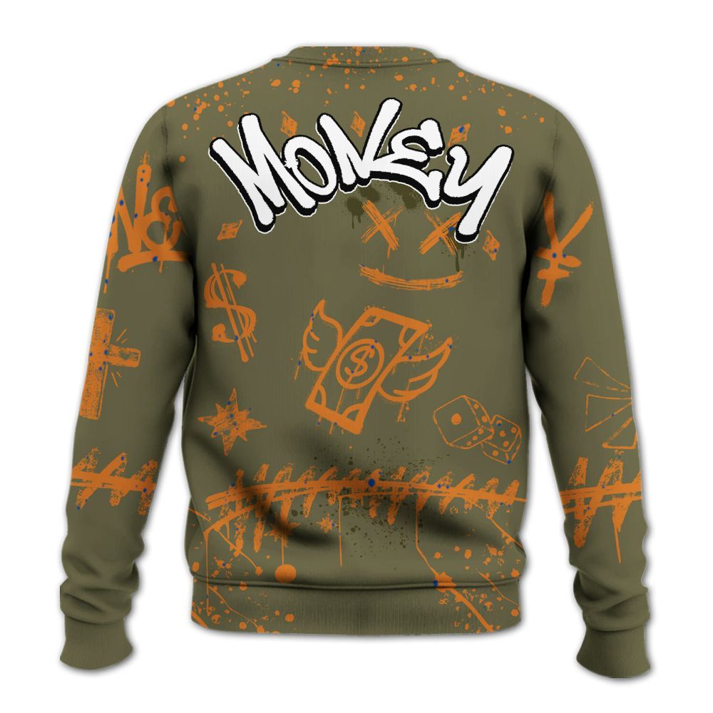 Sweatshirt To Match Olive 5s - Everybody Paid In Full Crayon All Over Print