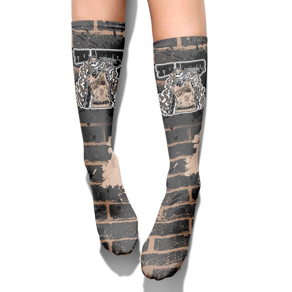 Sock To Match Kobe 9 EM Mamba - Allen Answer Skeleton Brick