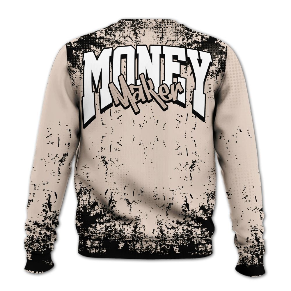 Sweatshirt To Match A Ma Maniere X Fossil Stone 4s - Move In Silence Money Street Retro All Over Print