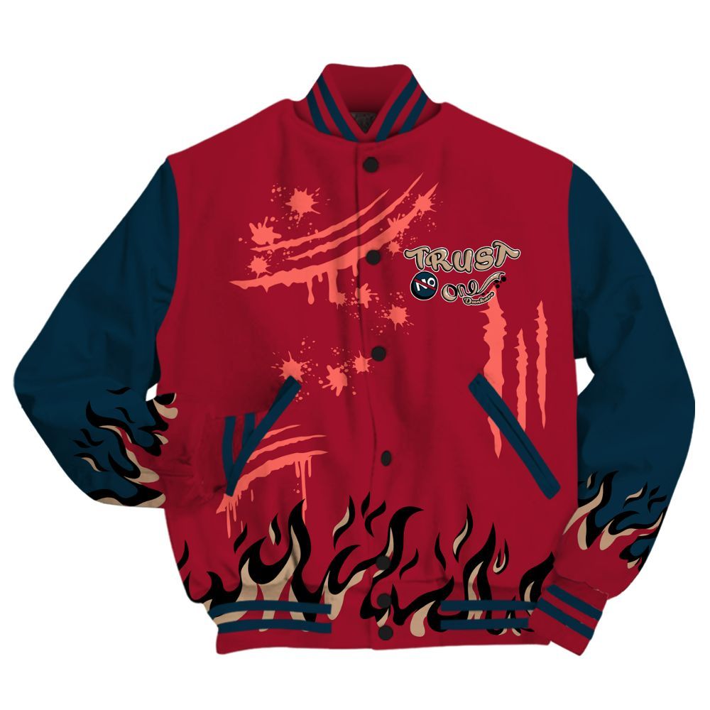 Varsity Jacket To Match Mid Multi Color 2022 1s - Graphic Trust No One All Over Print