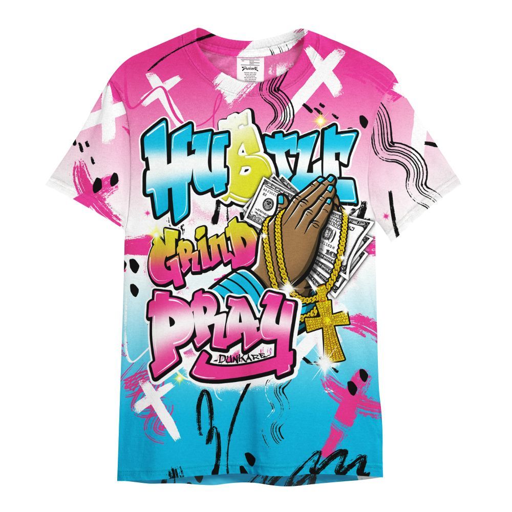 Shirt To Match Tokyo Nights Stewie 3s - Money Hustle Grind Pray All Over Print