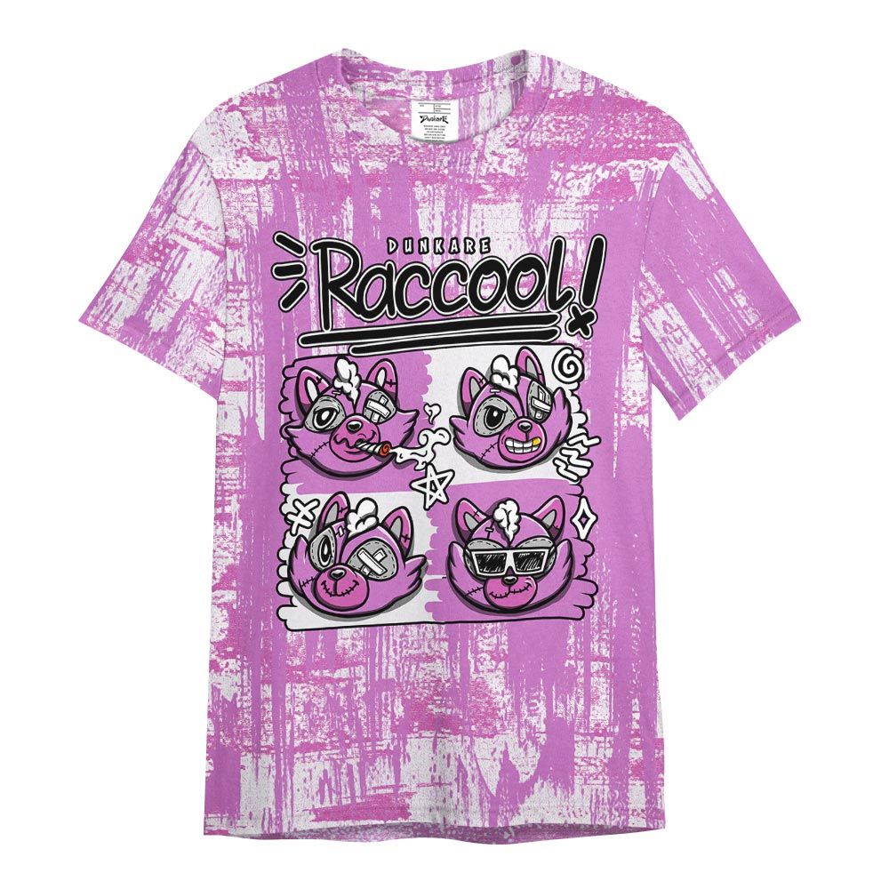 Shirt To Match Hyper Violet 4s - Raccool Raccoon Glitch Art Shirt Unisex