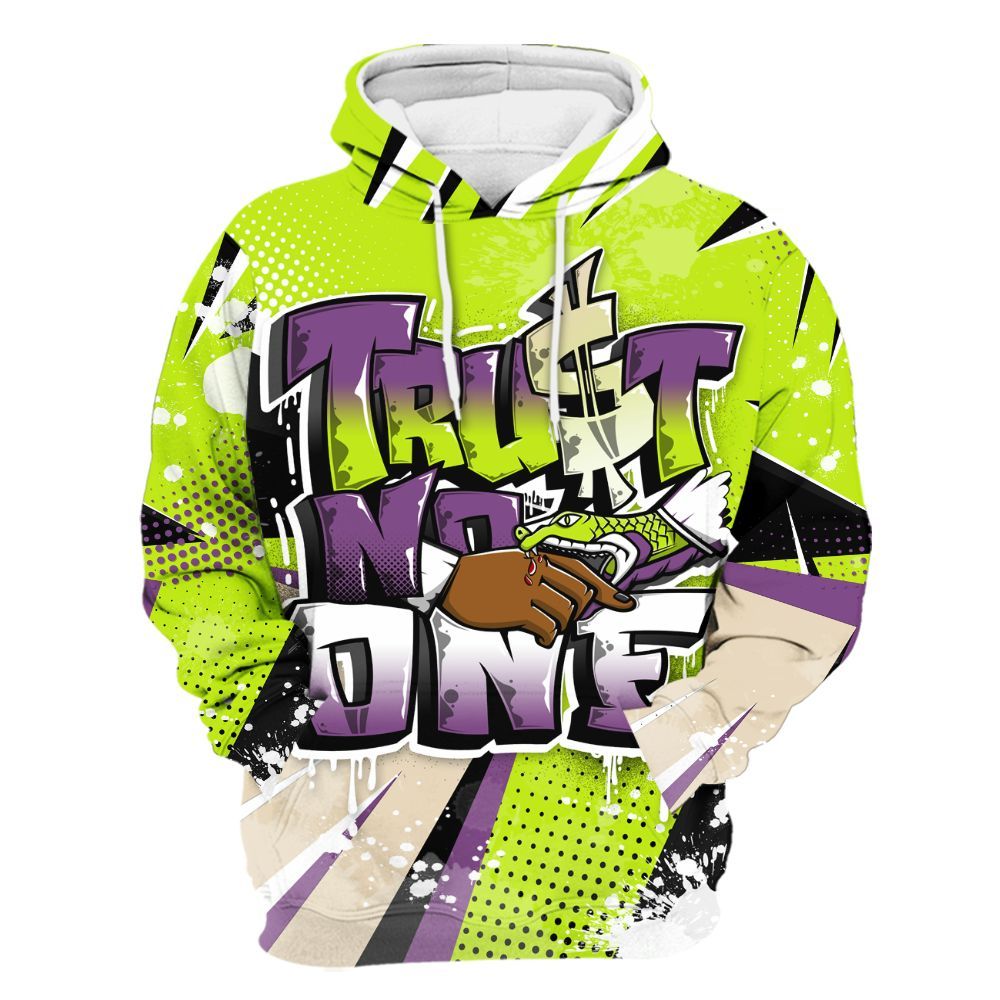 Hoodie To Match GS Black Barely Volt 11s - Trust No One Dripping All Over Print