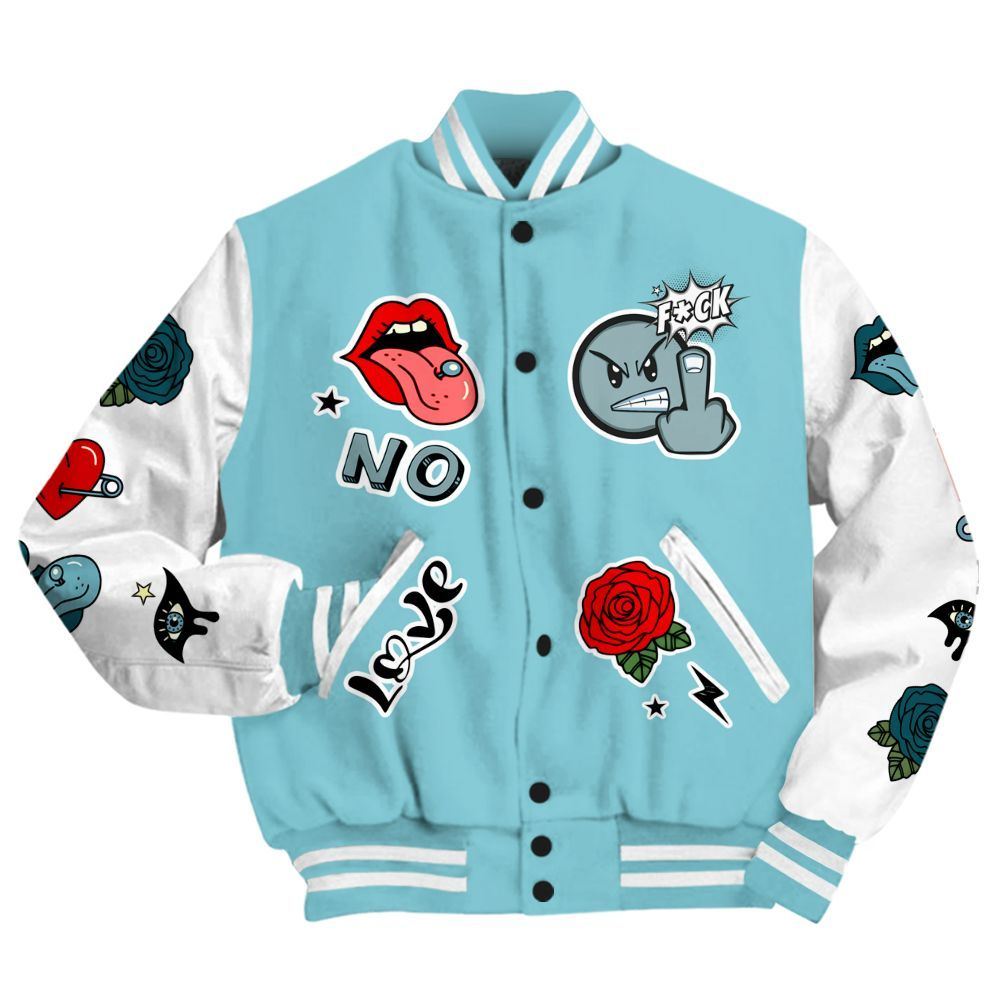 Varsity Jacket To Match Low Legend Blue 11s - FK Around Find Out All Over Print