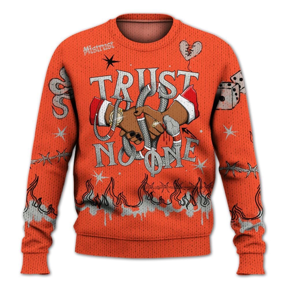 Knitted Sweater To Match Air Max 1 86 Cosmic Clay - Trust No One Snake-Bite Doodle Crayon