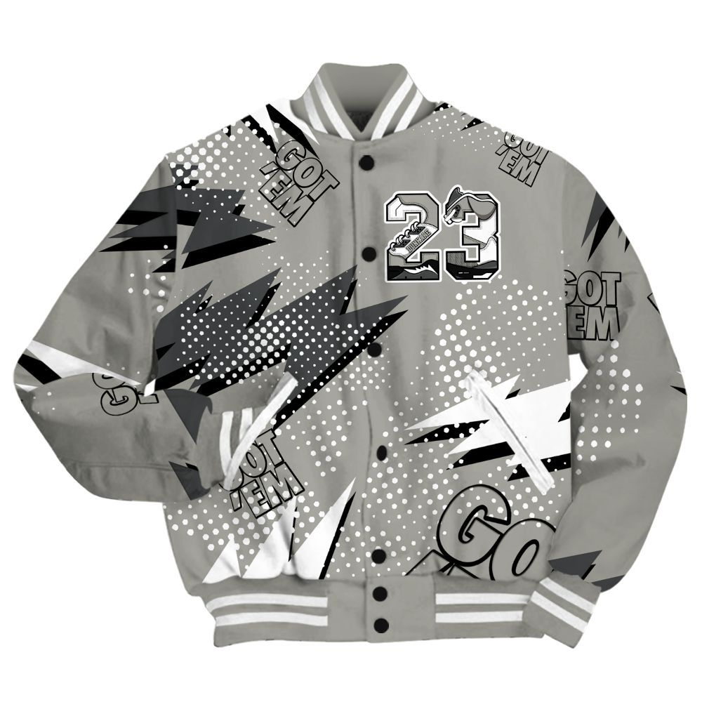 Varsity Jacket To Match High Satin Shadow 1s Shirt, Custom Name Number 23 5s All Over Print