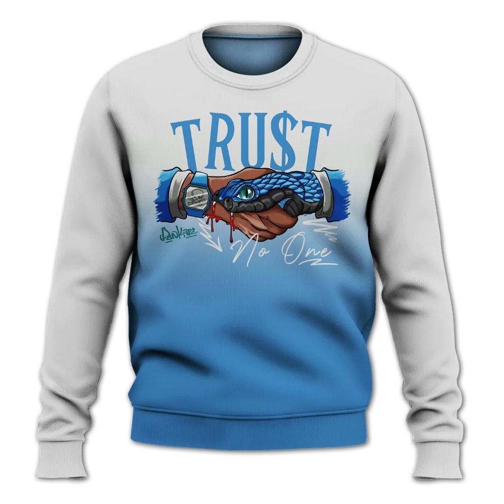 Sweatshirt To Match Low Carolina 17s - Snake Trust No One Drip All Over Print