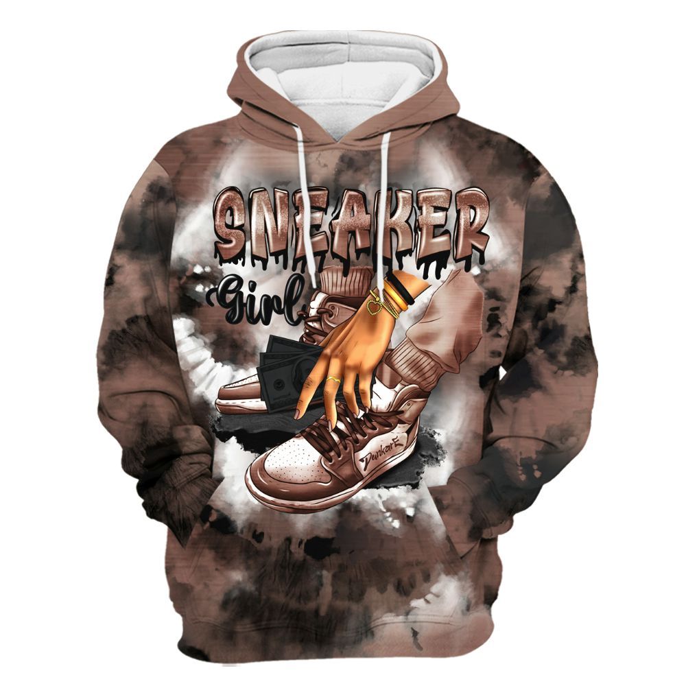 Hoodie To Match KD 4 Christmas - SNEAKER Girl Money Drip Tie Dye All Over Print