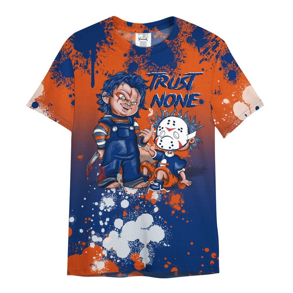 Shirt To Match Mid Knicks 1s - Trust No One Scary All Over Print