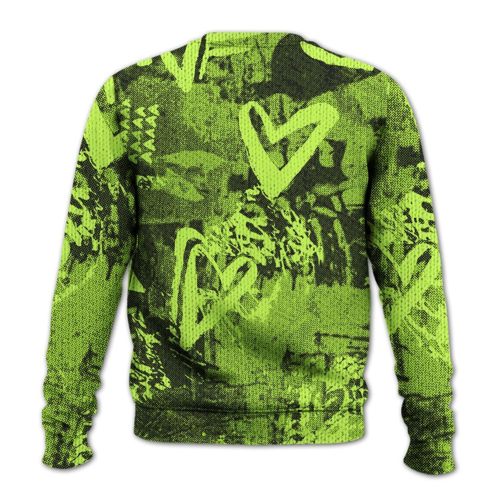 Knitted Sweater To Match Air Force 1 Low Dance Volt - Skull Love