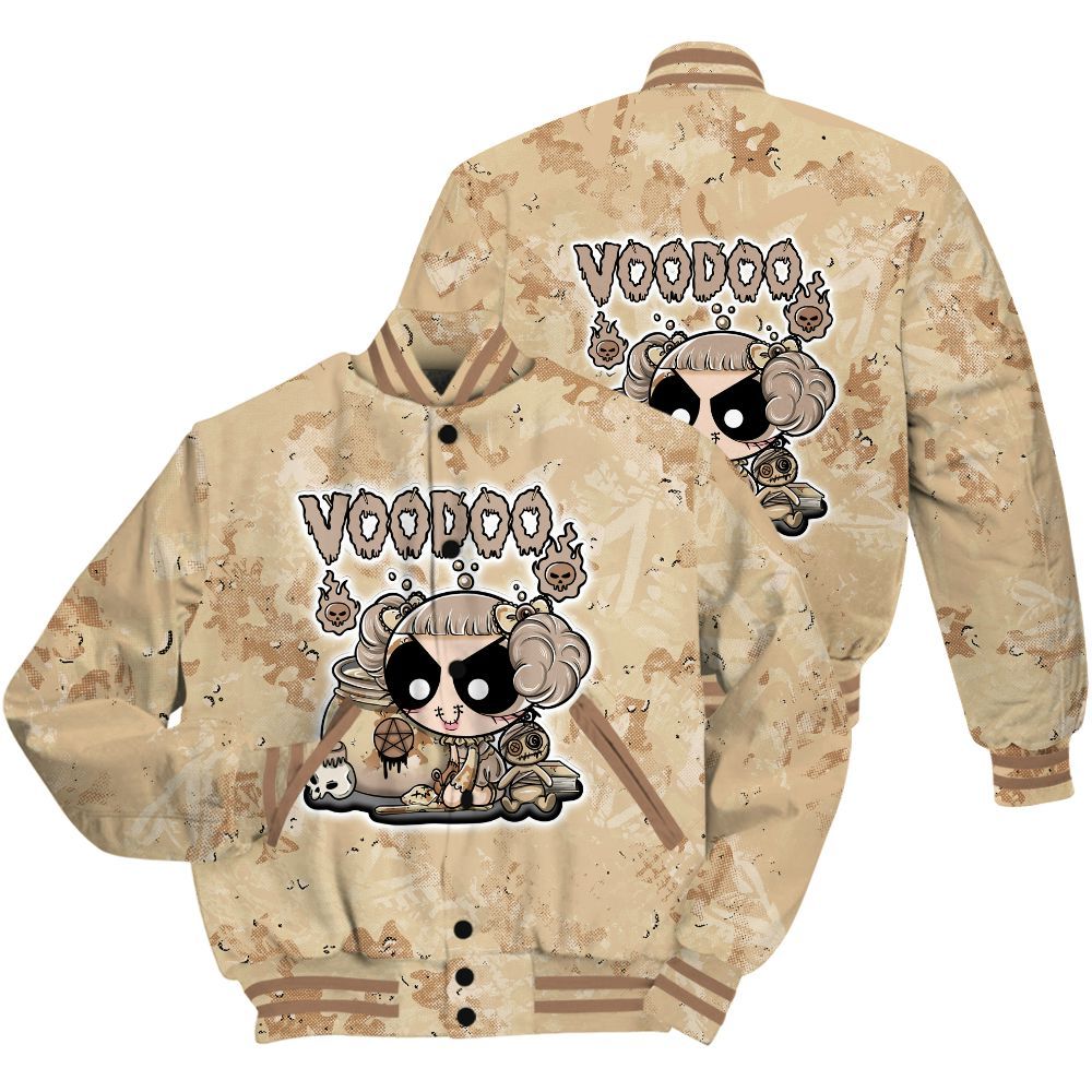 Varsity Jacket To Match Desert Camo 3s Shirt - Voodooz Heart Grunge All Over Print