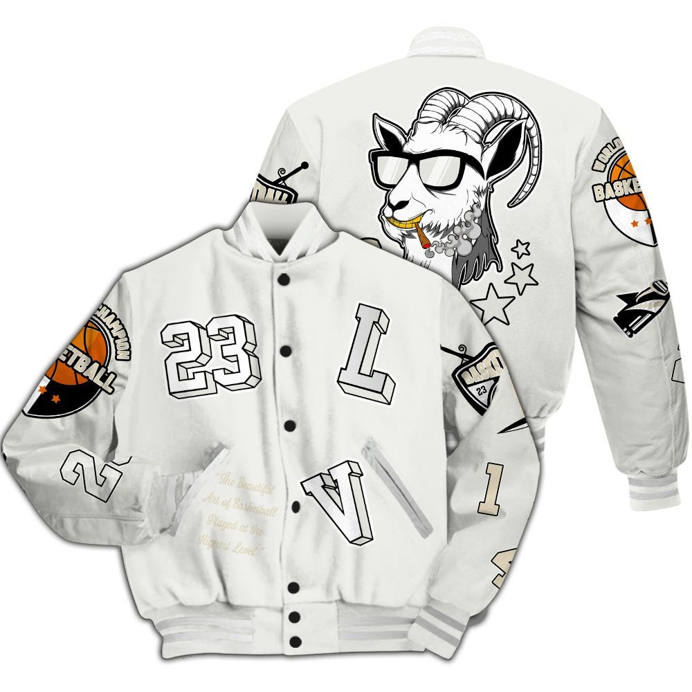 Varsity Jacket To Match Grand Finale 11s - The GOAT Got Em All Over Print