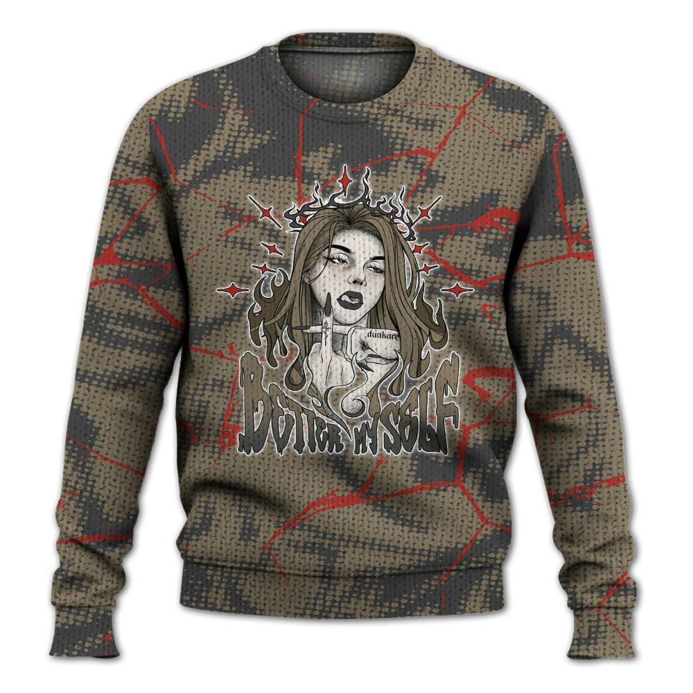 Knitted Sweater To Match Olive 9s - My-Self Crack Unique