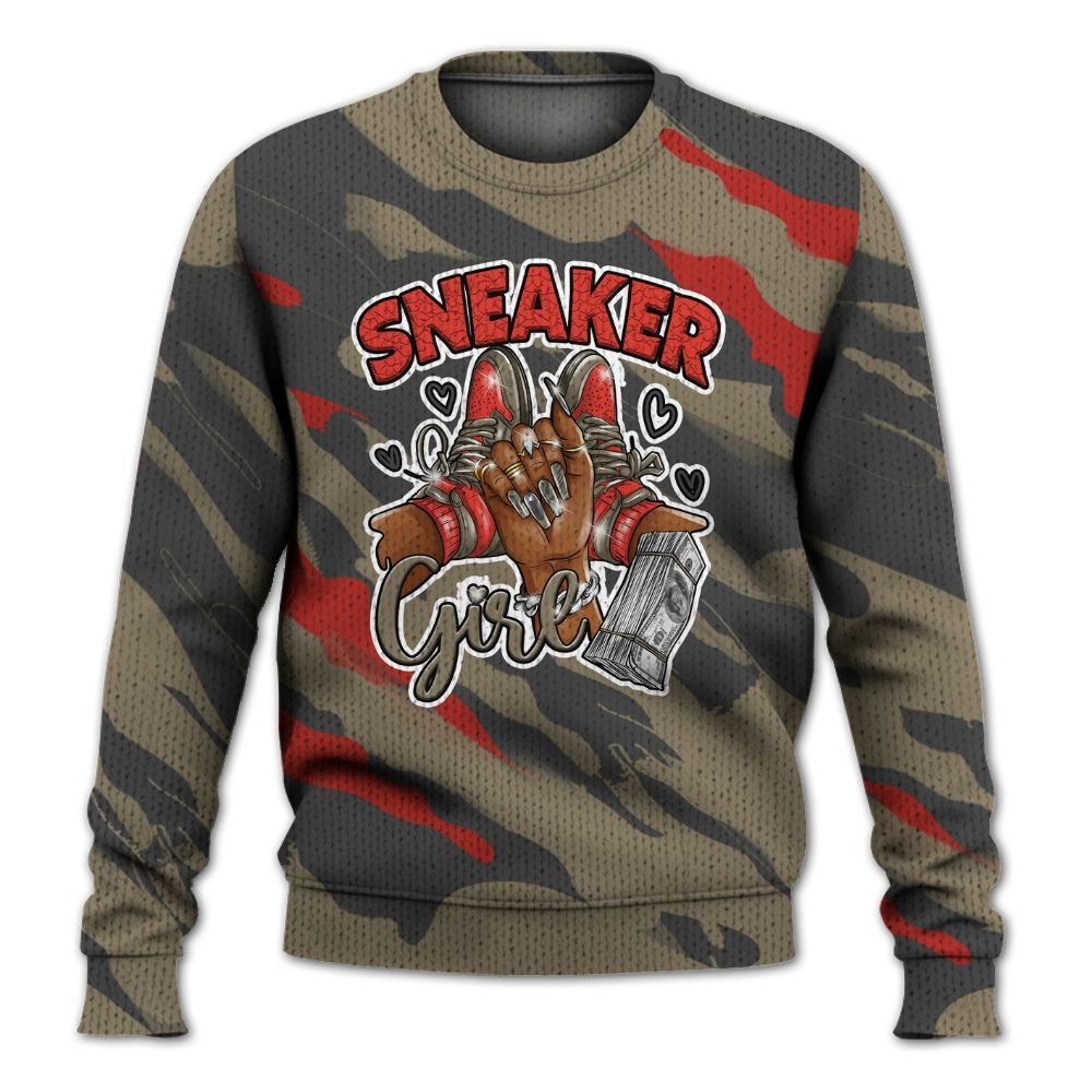 Knitted Sweater To Match Olive 9s - Sneakerz Girlz Colored