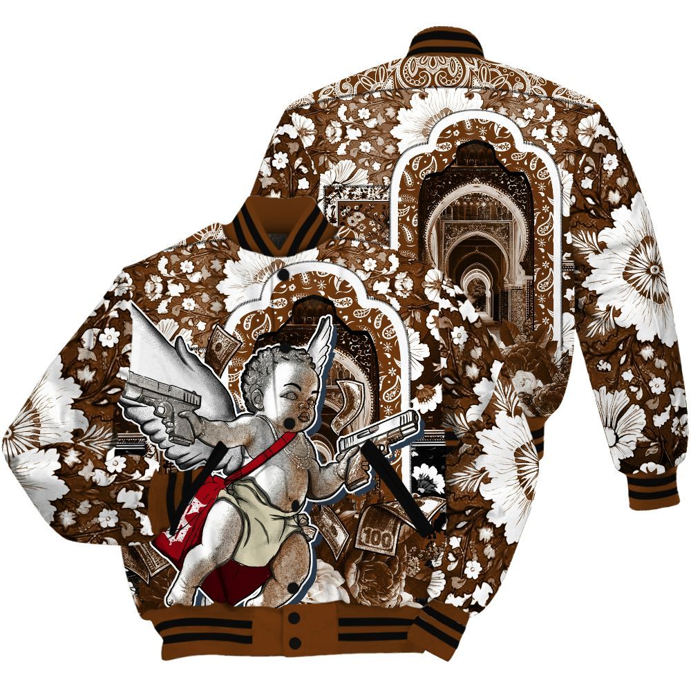 Varsity Jacket To Match Archaeo Brown 5s - Angel Money Bag All Over Print