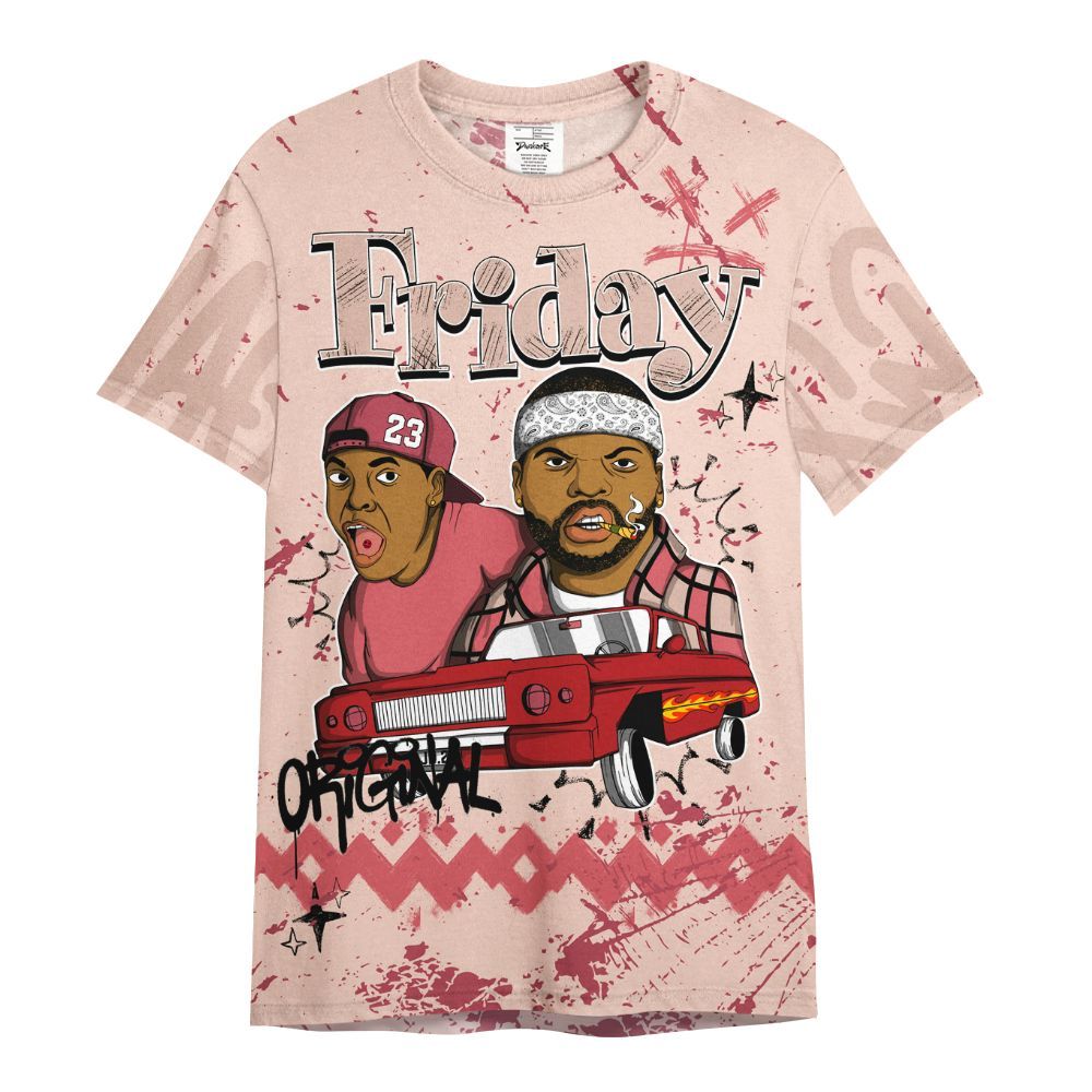 Shirt To Match Washed Coral 2s Shirt, Friday Sneaker Crayon All Over Print