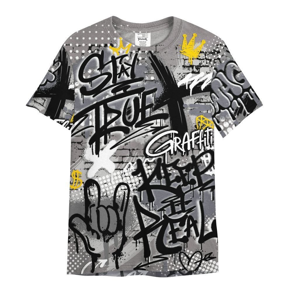 Shirt To Match Cool Grey 11s - True It Real Graffiti Streetwear All Over Print