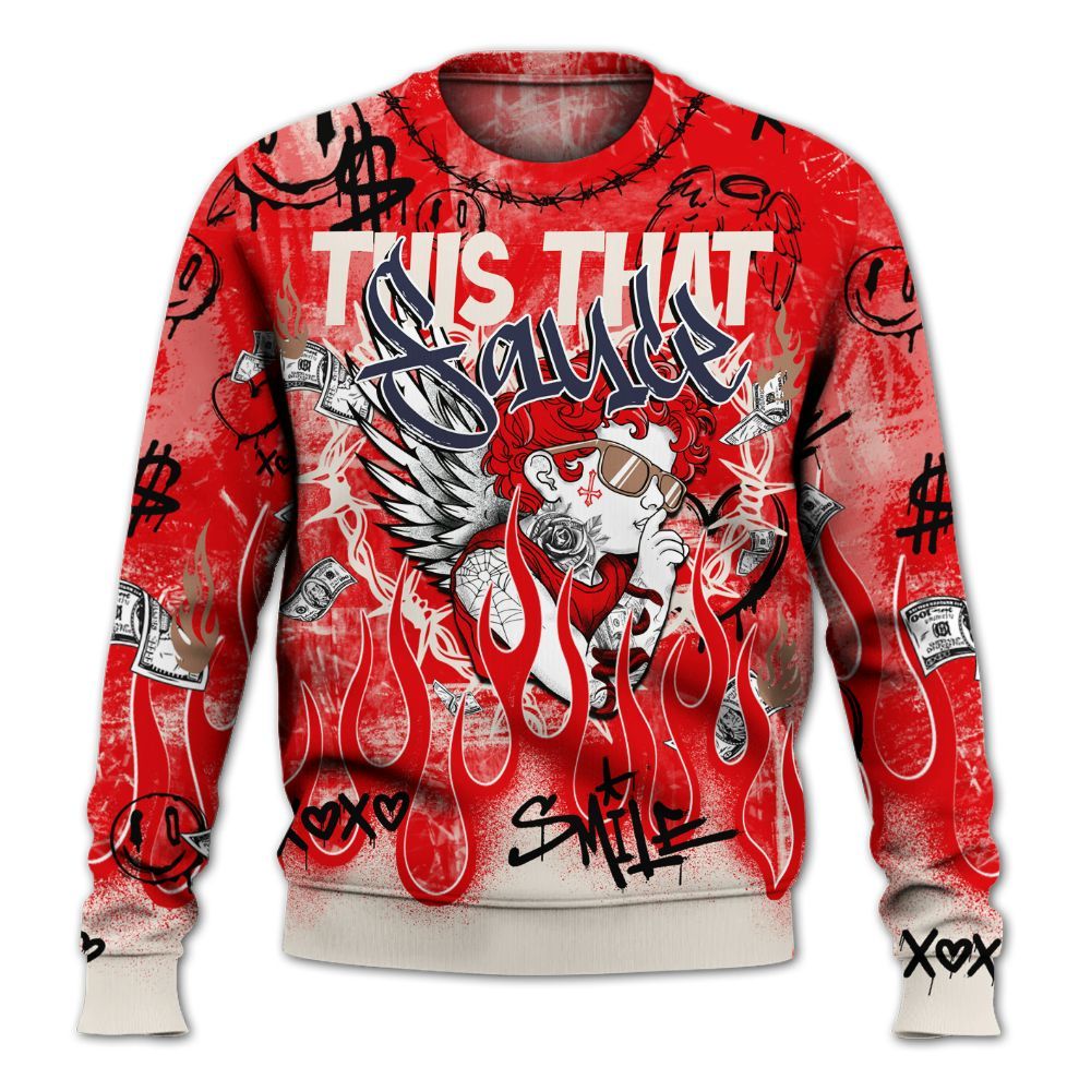 Sweatshirt To Match Low OG Howard University 1s - This That Sauce Angel All Over Print
