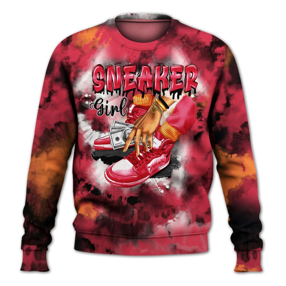 Sweatshirt To Match Air Max Portal Bright Ceramic - SNEAKER Girl Money Drip Tie Dye All Over Print