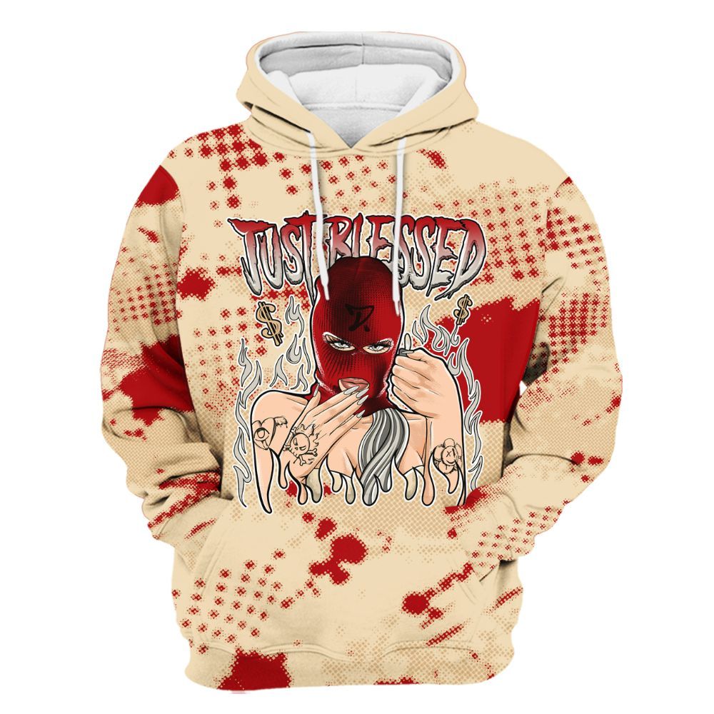 Hoodie To Match Dunk Low Strawberry Waffle - Blessed!! Smoke Dot All Over Print