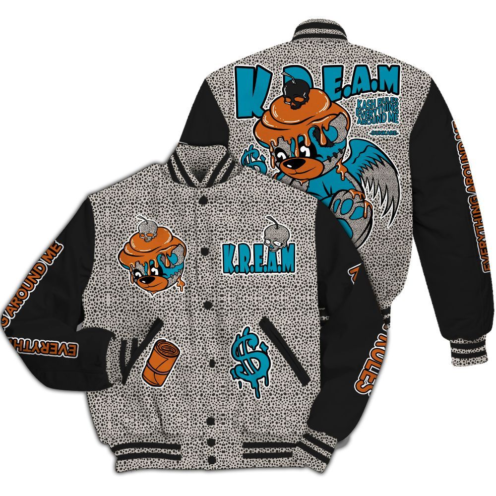 Varsity Jacket To Match SB Dunk Low Safari Olympic - Loot Bear All Over Print