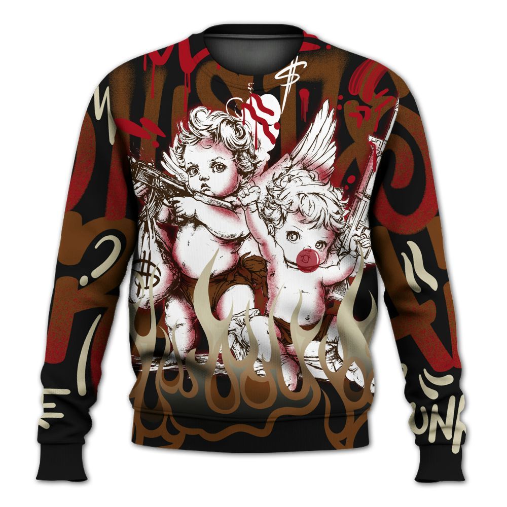 Sweatshirt To Match Archaeo Brown 5s - Angel Hustle Hard All Over Print