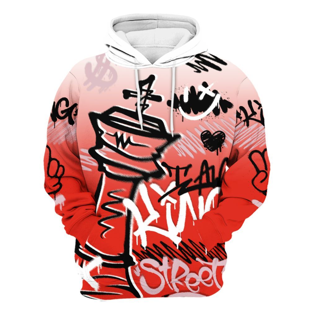 Hoodie To Match Air Force 1 Low GS Valentine's Day - Street King Chess Streetwear All Over Print