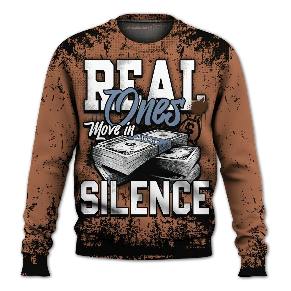 Sweatshirt To Match Air Foamposite Metallic Copper - Move In Silence Money Street Retro All Over Print