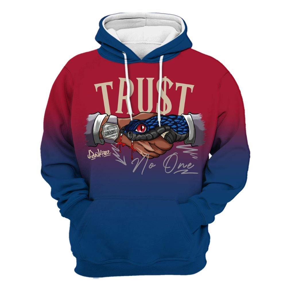 Hoodie To Match Rare Air 4s - Trust No One Drip All Over Print