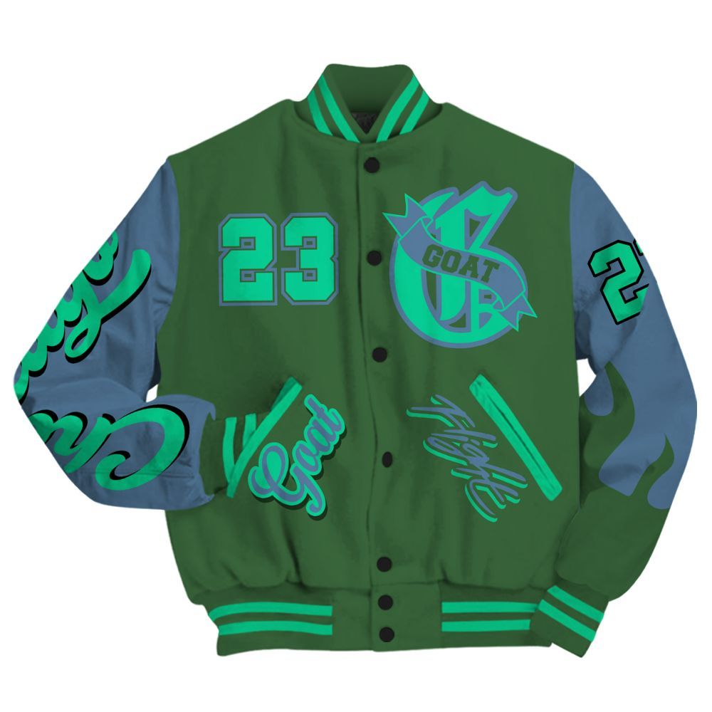 Varsity Jacket To Match Foamposite Pro Pine Green 2025 - The G.O.A.T Streetwear All Over Print