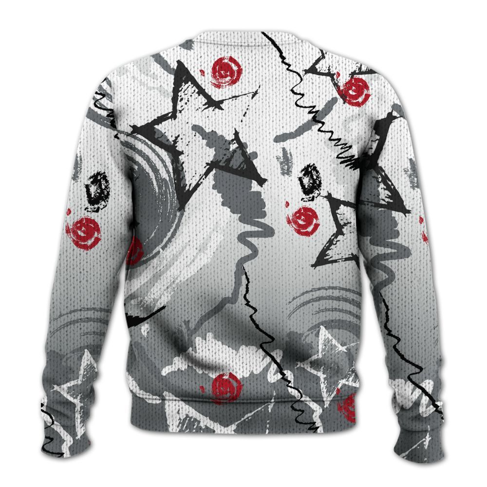 Knitted Sweater To Match Retro Fire Red 9s - Grind Shine Later Drip